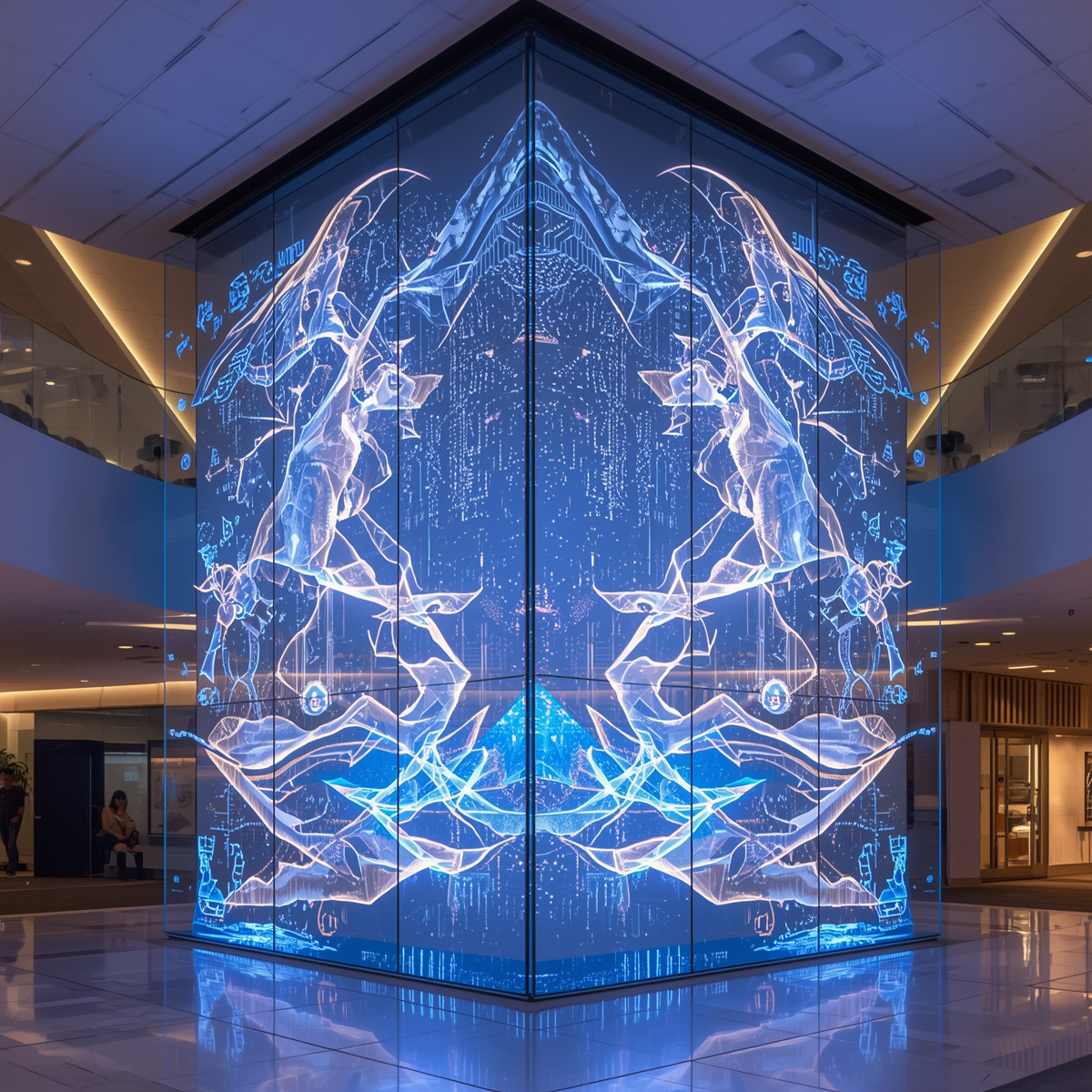 Indoor Transparent LED Display Chennai showroom LED glass screen